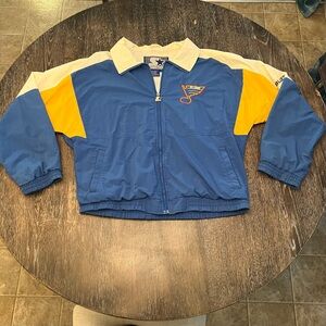 Vintage St Louis Blues NHL Hockey Starter Windbreaker Jacket
